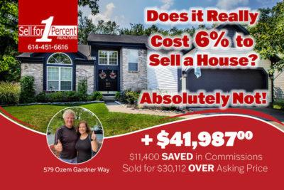 These Westerville homeowners had$41,987 extra in their account because they sold with Sell for 1 Percent