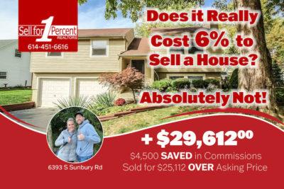 $29,612 saved in Sunbury when using our low commission rates, let us help you too!