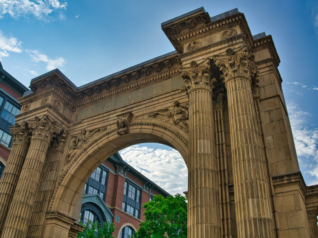Historic Union Station Arch in Columbus, Ohio—symbolizing the city's evolving housing market and rich architectural legacy.