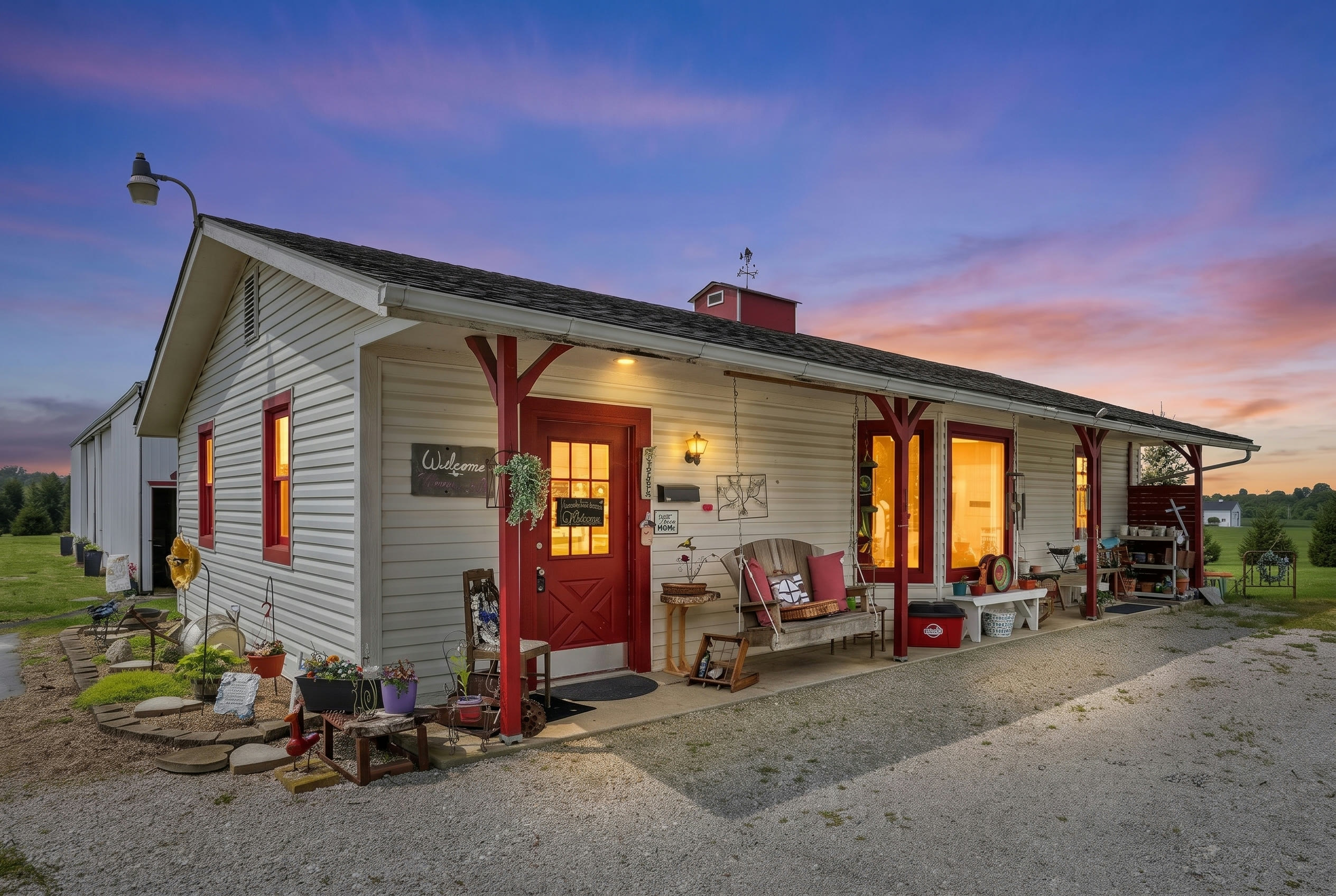 3265 Barnes Road, Centerburg OH - virtual twilight