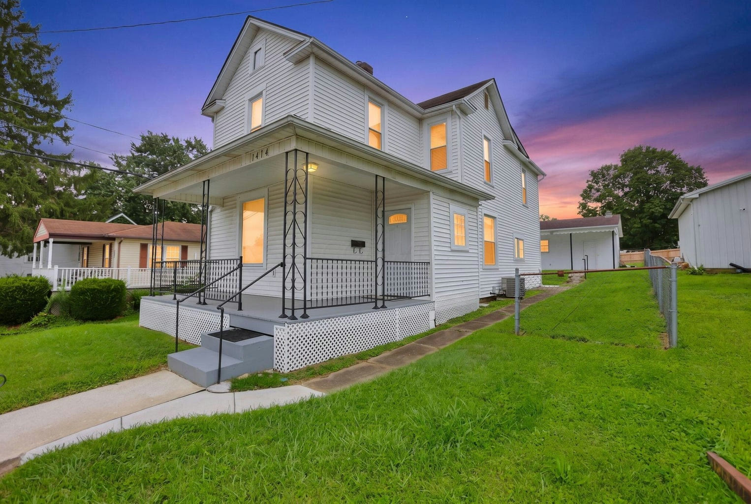 1414 Cedar Hill Road, Lancaster OH - Twilight Exterior
