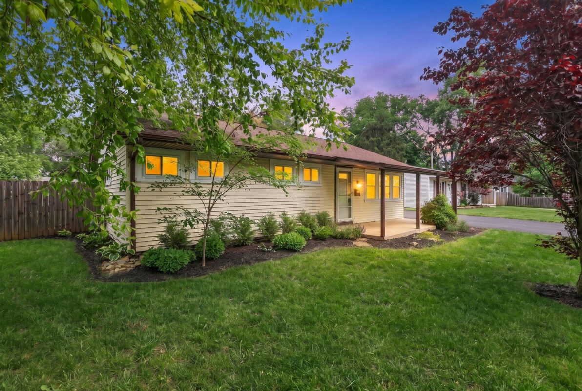 4361 Kerr Drive, Hilliard OH at twilight