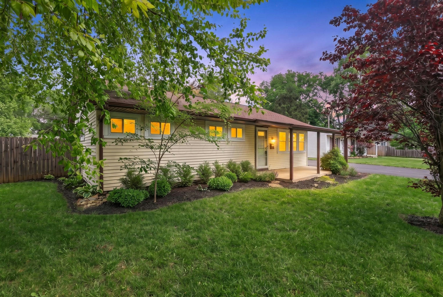 4361 Kerr Drive, Hilliard OH at twilight