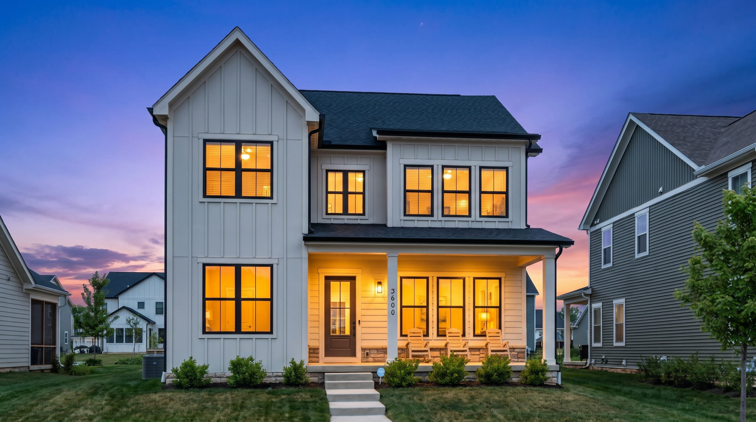 3660 Beulah Park Drive, Grove City OH at twilight