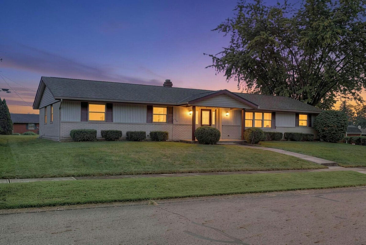 1268 Ponderosa Court, Fairborn - Exterior at Twilight